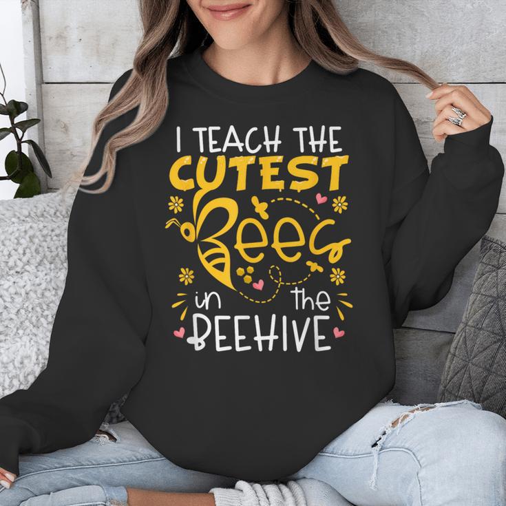 I Teach The Cutest Bees In The Beehive Teacher Unisex Sweatshirt, funny design I Teach The Cutest Bees In The Beehive Teacher Unisex Sweatshirt, funny design