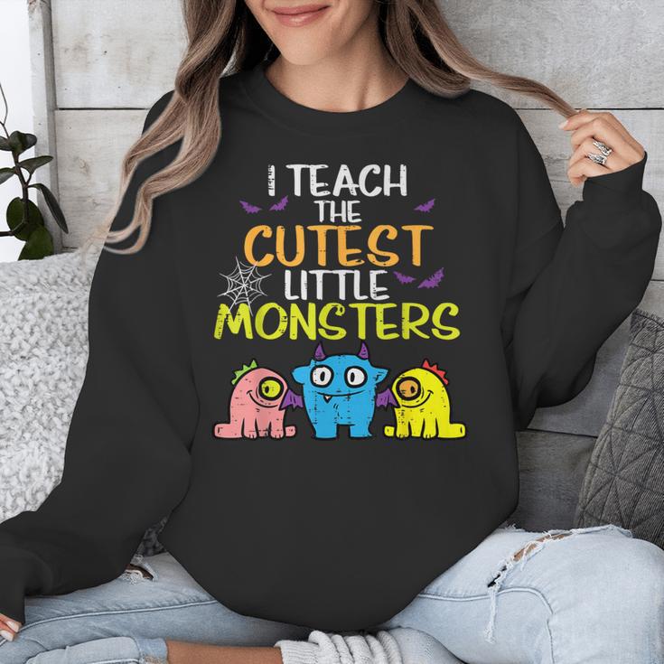 I Teach Cutest Little Monsters Halloween Teacher Men Women Unisex Sweatshirt, funny design I Teach Cutest Little Monsters Halloween Teacher Men Women Unisex Sweatshirt, funny design