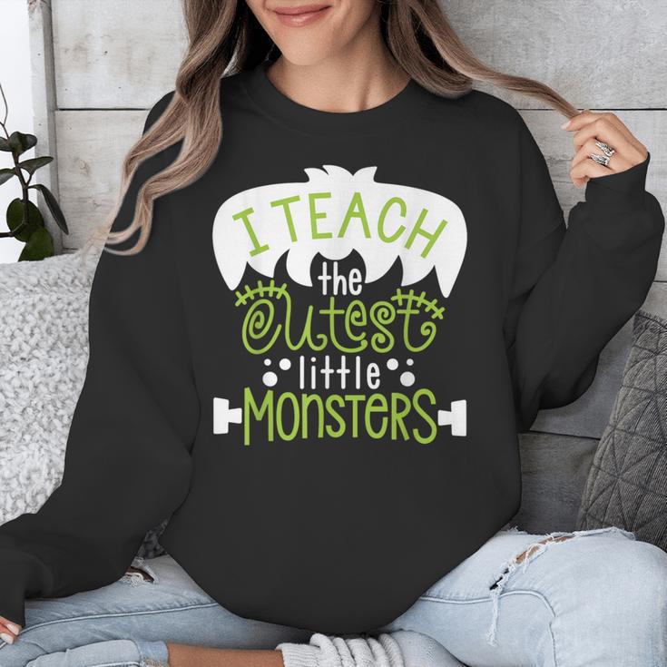 I Teach The Cutest Little Monsters Halloween Teacher Spooky Unisex Sweatshirt, funny design I Teach The Cutest Little Monsters Halloween Teacher Spooky Unisex Sweatshirt, funny design