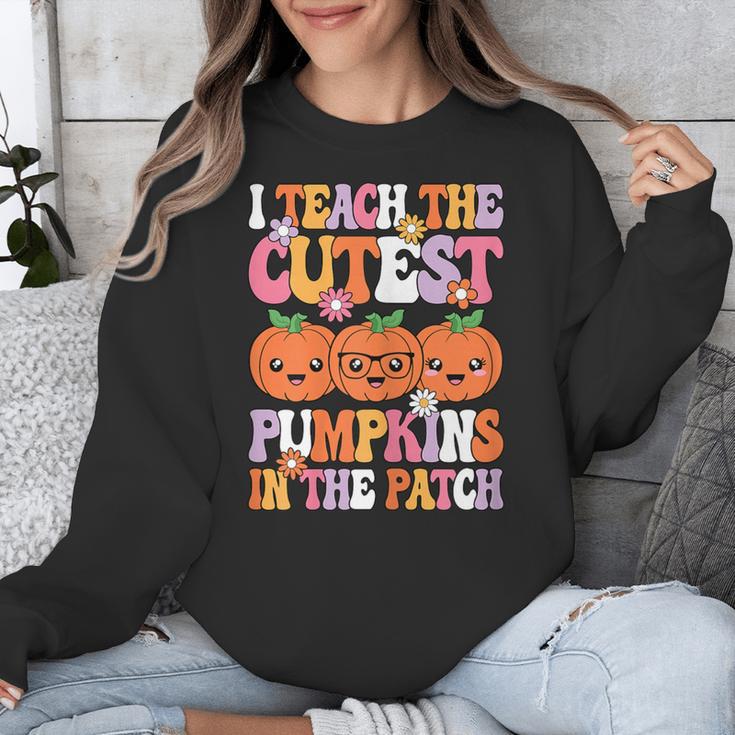 I Teach The Cutest Pumpkins Halloween Fall Teacher Women Unisex Sweatshirt, funny design I Teach The Cutest Pumpkins Halloween Fall Teacher Women Unisex Sweatshirt, funny design