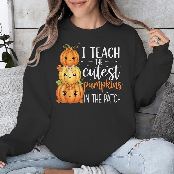 I Teach The Cutest Pumpkins In The Patch Fall Autumn Teacher Unisex Sweatshirt, funny design I Teach The Cutest Pumpkins In The Patch Fall Autumn Teacher Unisex Sweatshirt, funny design