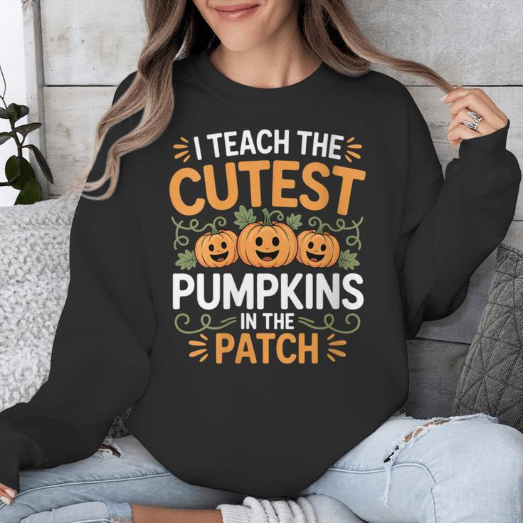 I Teach The Cutest Pumpkins In The Patch Halloween Teacher Unisex Sweatshirt, funny design I Teach The Cutest Pumpkins In The Patch Halloween Teacher Unisex Sweatshirt, funny design