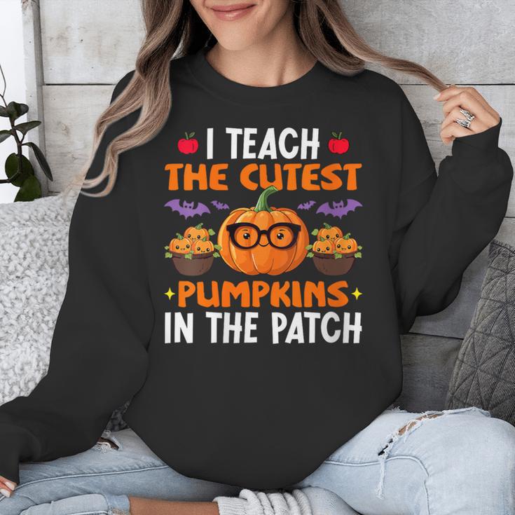 I Teach The Cutest Pumpkins In The Patch Halloween Teacher Unisex Sweatshirt, funny design I Teach The Cutest Pumpkins In The Patch Halloween Teacher Unisex Sweatshirt, funny design