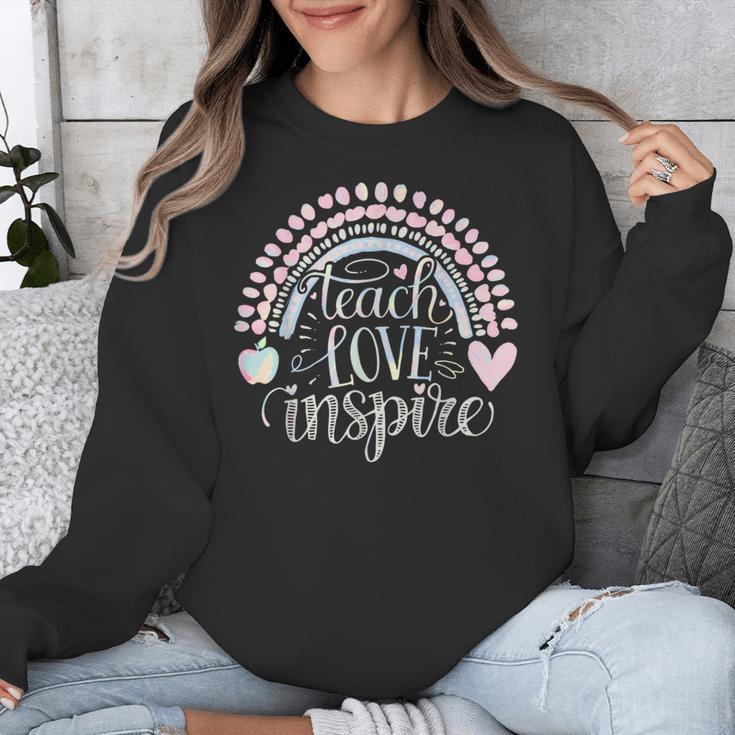 Teach Love Inspire Teacher Unisex Sweatshirt, funny design