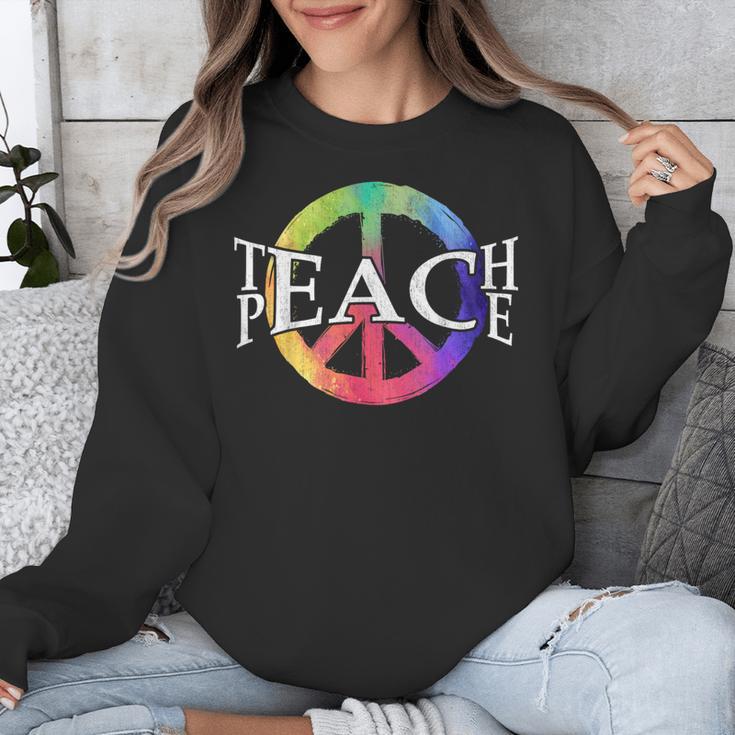 Teach Peace For Teachers And Educators Counselor Unisex Sweatshirt, funny design Teach Peace For Teachers And Educators Counselor Unisex Sweatshirt, funny design