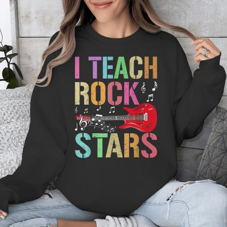 I Teach Rockstars Band Vibes Teacher Rocks My Music Teaching Unisex Sweatshirt, funny design I Teach Rockstars Band Vibes Teacher Rocks My Music Teaching Unisex Sweatshirt, funny design