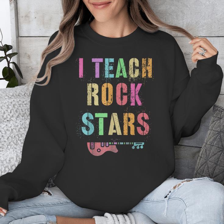 I TEACH ROCKSTARS Band Vibes Teacher Rocks My Music Teaching Unisex Sweatshirt, funny design I TEACH ROCKSTARS Band Vibes Teacher Rocks My Music Teaching Unisex Sweatshirt, funny design