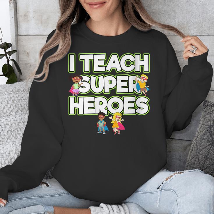 I Teach Superheroes School Teacher Professor Unisex Sweatshirt, funny design I Teach Superheroes School Teacher Professor Unisex Sweatshirt, funny design