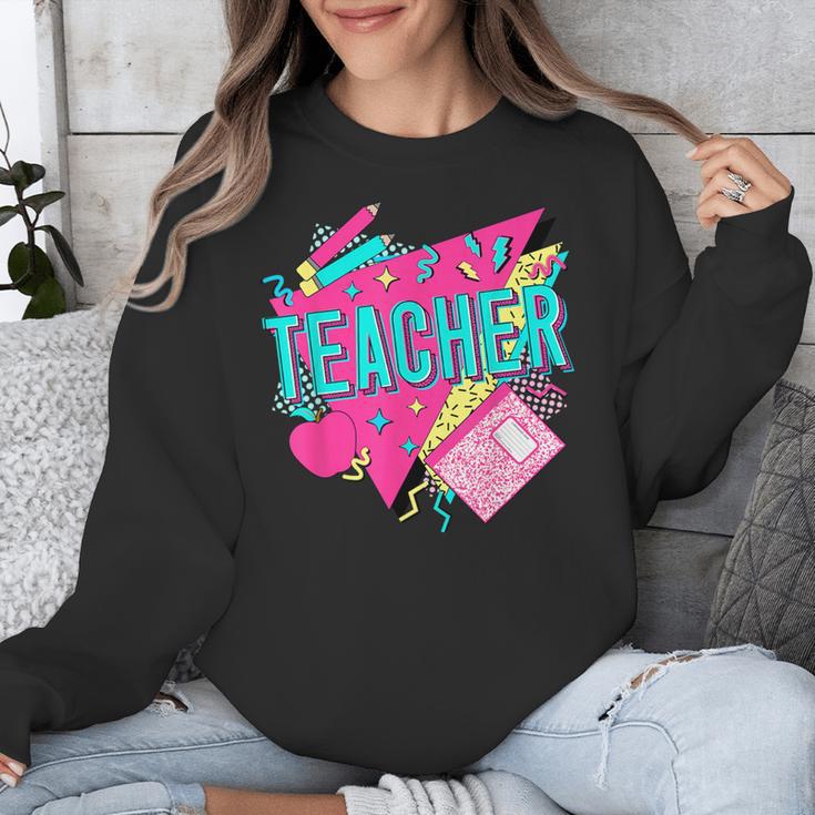 Teacher 90s Retro Colorful Teacher Of The 90s Back To School Unisex Sweatshirt, 90s Teacher Gifts, funny design Teacher 90s Retro Colorful Teacher Of The 90s Back To School Unisex Sweatshirt, 90s Teacher Gifts, funny design