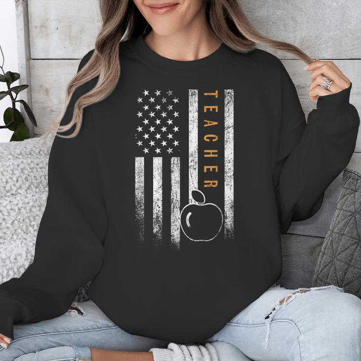 Teacher American Flag Teacher's Day Teaching Unisex Sweatshirt, funny design Teacher American Flag Teacher's Day Teaching Unisex Sweatshirt, funny design