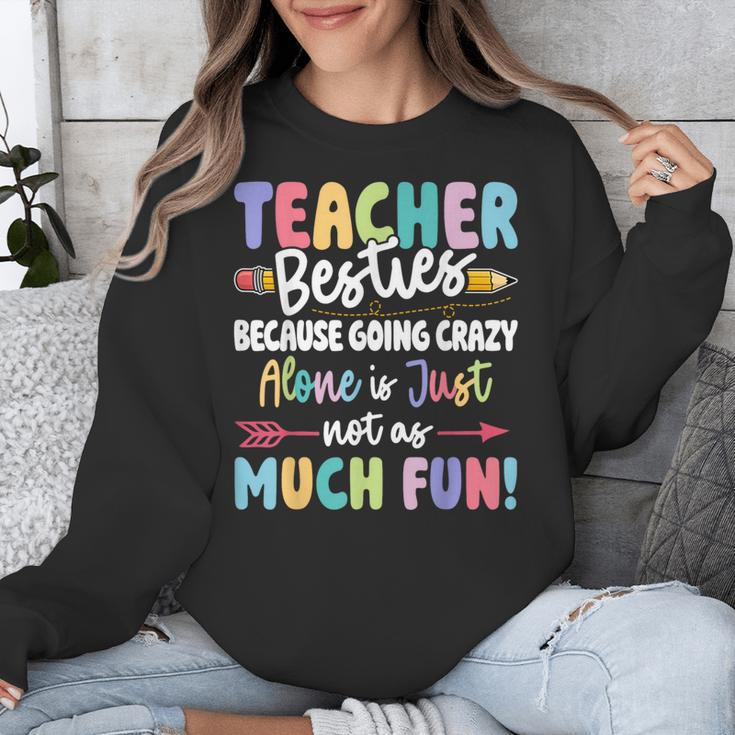 Teacher Besties Matching Teacher Besties Unisex Sweatshirt, funny design