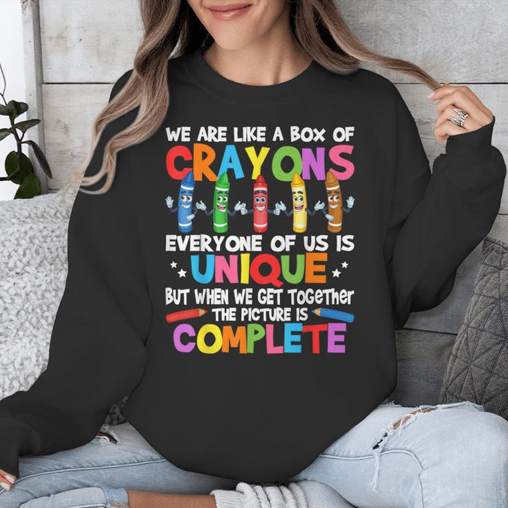 Teacher We Are Like a Box Of Crayons For Men Women Kids Unisex Sweatshirt, funny design Teacher We Are Like a Box Of Crayons For Men Women Kids Unisex Sweatshirt, funny design