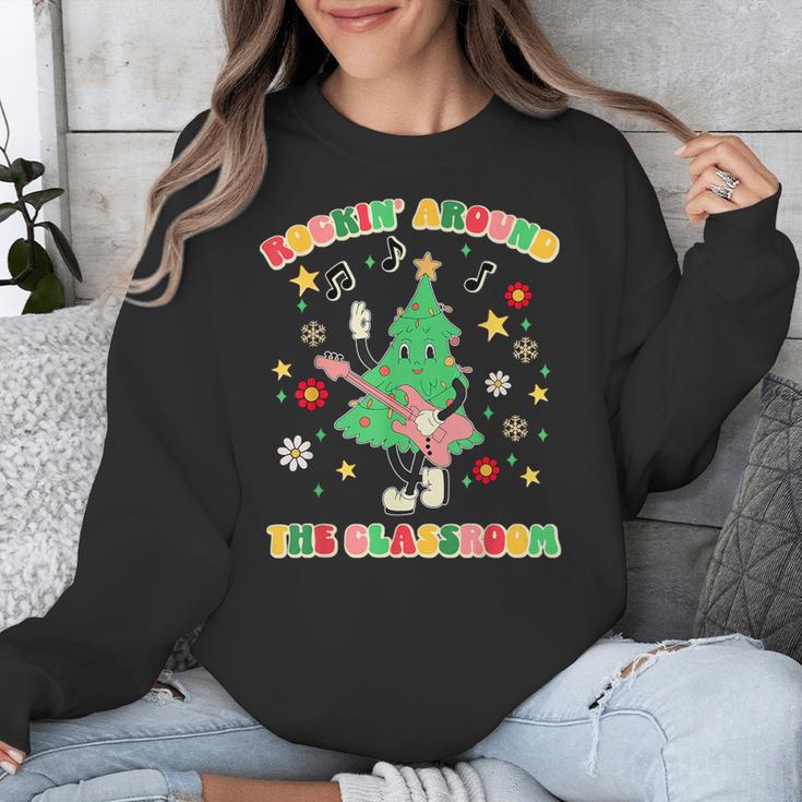 Teacher Christmas Shirts Pajama Matching Rockin' Around The Classroom -Adult Short Sleeve Small Modern Festive Christmas Teacher Xmas Vibes T-Shirt Unisex Sweatshirt, funny design Teacher Christmas Shirts Pajama Matching Rockin' Around The Classroom -Adult Short Sleeve Small Modern Festive Christmas Teacher Xmas Vibes T-Shirt Unisex Sweatshirt, funny design