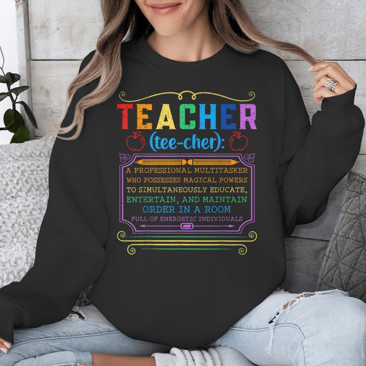 Teacher Definition Teaching School Teacher Unisex Sweatshirt, funny design Teacher Definition Teaching School Teacher Unisex Sweatshirt, funny design