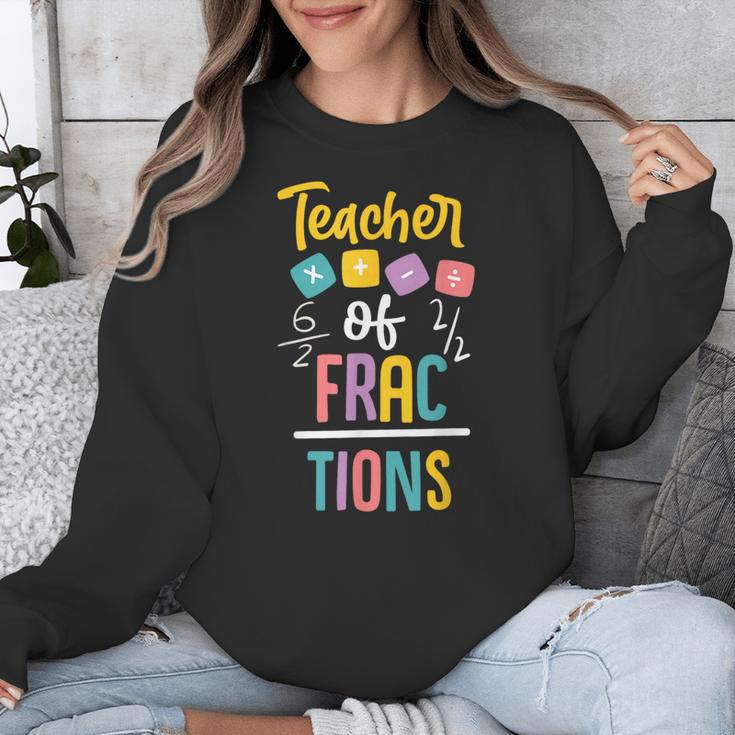 Teacher Of Fractions For Math Teacher Unisex Sweatshirt, funny design