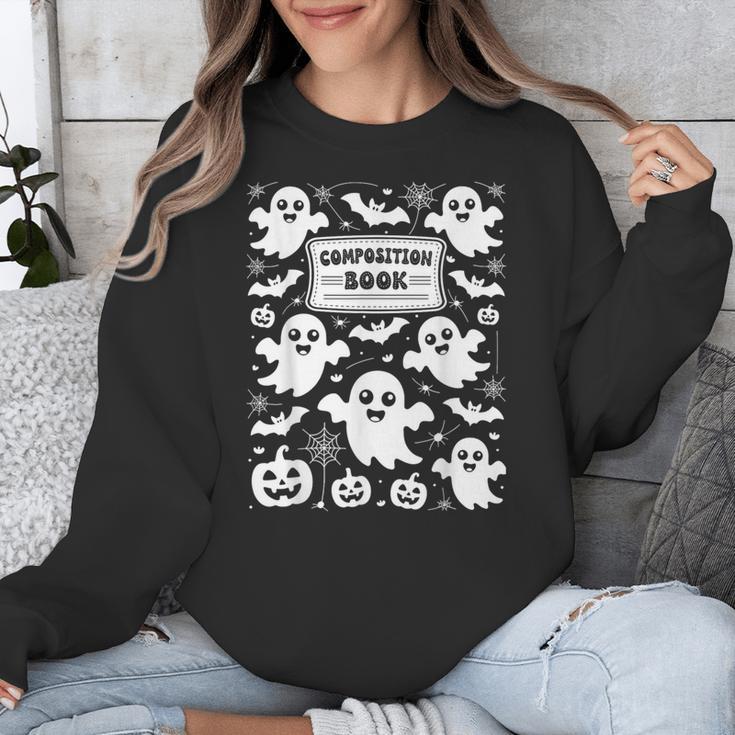 Teacher Halloween Composition Notebook Costume Halloween Unisex Sweatshirt, funny design