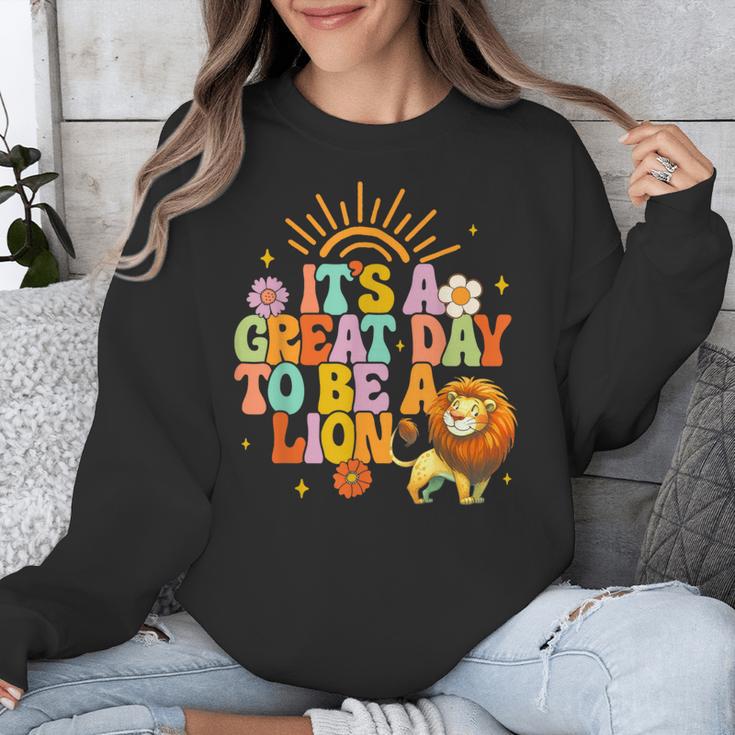 Teacher Life Back To School It's A Great A Day To Be A Lion Unisex Sweatshirt, funny design Teacher Life Back To School It's A Great A Day To Be A Lion Unisex Sweatshirt, funny design