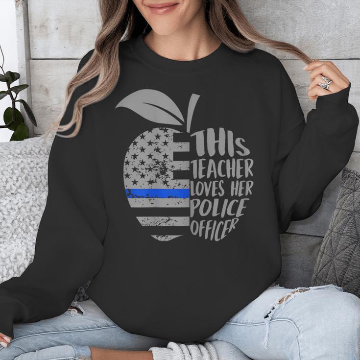 This Teacher Loves Her Police Officer Wife Saying Unisex Sweatshirt, funny design This Teacher Loves Her Police Officer Wife Saying Unisex Sweatshirt, funny design