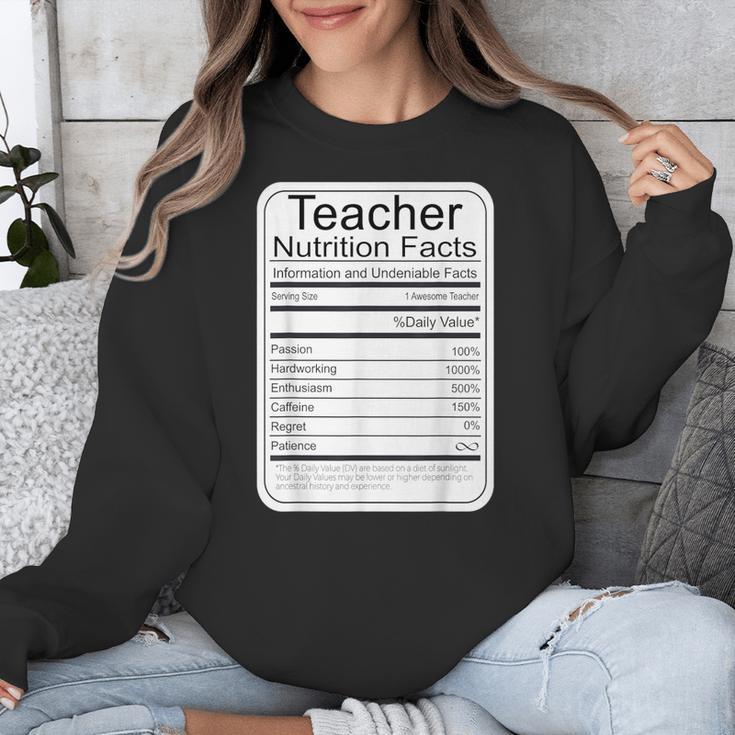 Teacher Nutrition Facts Teachers Nutritional Fact Unisex Sweatshirt, funny design Teacher Nutrition Facts Teachers Nutritional Fact Unisex Sweatshirt, funny design