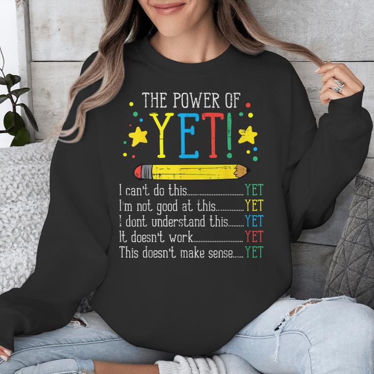 Teacher Power Of Yet Cant Do This Inspirational Women Men Unisex Sweatshirt, funny design Teacher Power Of Yet Cant Do This Inspirational Women Men Unisex Sweatshirt, funny design