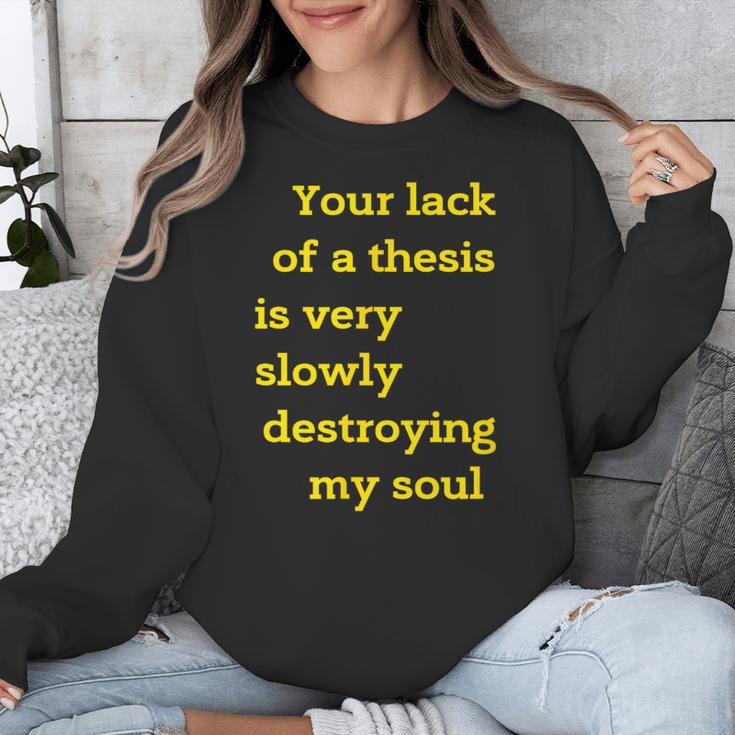 Teacher Or Professor Essay Thesis Writing Joke For Men Women Unisex Sweatshirt, Writing Teacher Gifts, funny design
