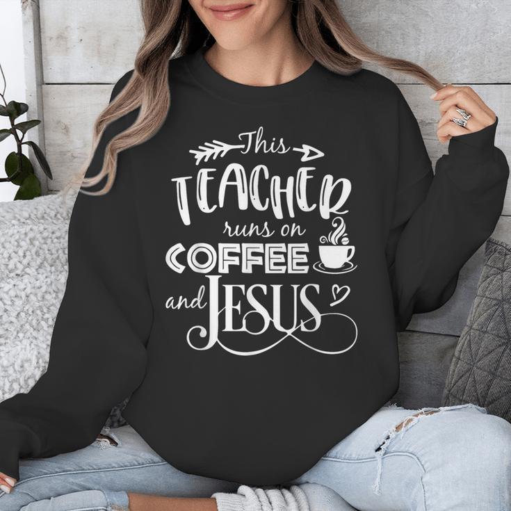 This Teacher Runs On Coffee And Jesus T Shirt Christian Tees Unisex Sweatshirt, funny design This Teacher Runs On Coffee And Jesus T Shirt Christian Tees Unisex Sweatshirt, funny design
