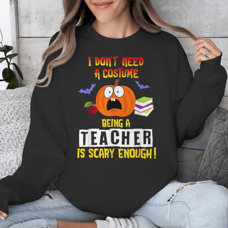 Being a Teacher Is Scary Enough Halloween Unisex Sweatshirt, funny design