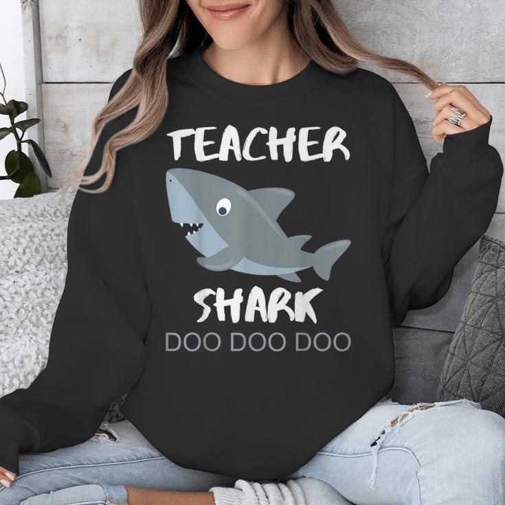 Teacher Shark Shirt Christmas Idea For Him Her Unisex Sweatshirt, funny design