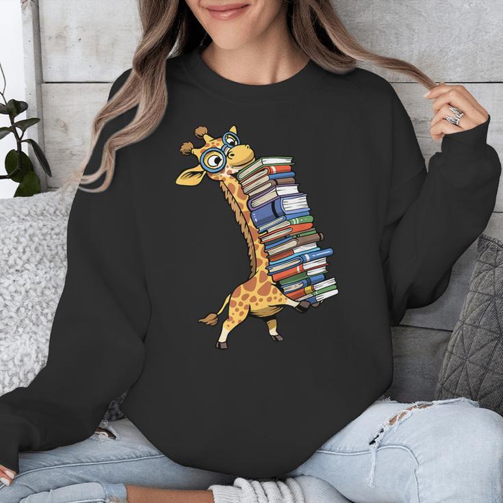 Teacher Shirt Giraffe Holding Books Bookworm Librarian Unisex Sweatshirt, funny design Teacher Shirt Giraffe Holding Books Bookworm Librarian Unisex Sweatshirt, funny design