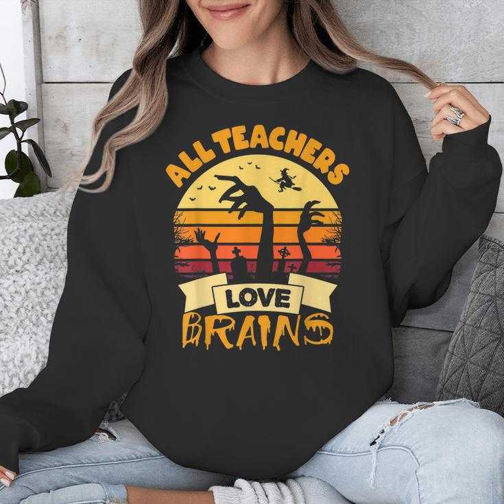 Teacher Shirts Halloween All Teachers Love Brains Unisex Sweatshirt, funny design Teacher Shirts Halloween All Teachers Love Brains Unisex Sweatshirt, funny design