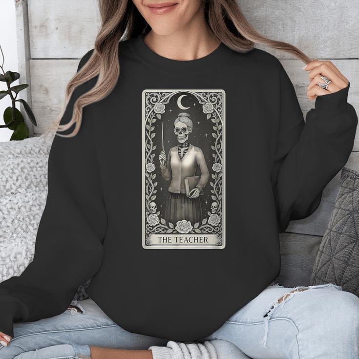 The Teacher Skeleton Tarot Card Unisex Sweatshirt, funny design