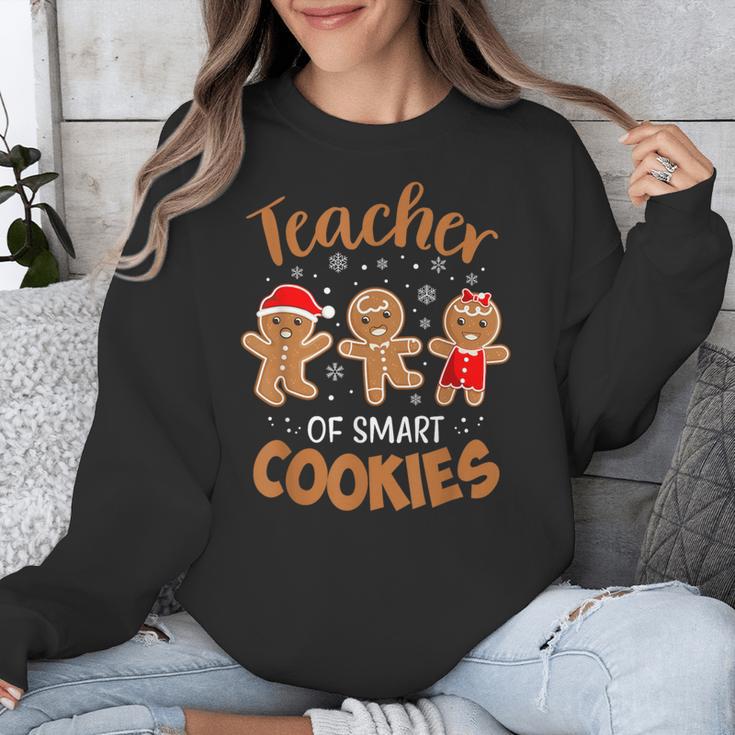 Teacher Of Smart Cookies Gingerbread Christmas Teacher Cute Men Women Kids Unisex Sweatshirt, funny design