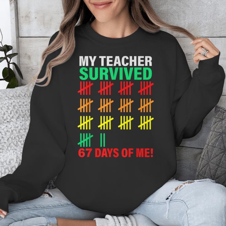 My Teacher Survived 67 Days Of Me School Kids Costume Unisex Sweatshirt, funny design My Teacher Survived 67 Days Of Me School Kids Costume Unisex Sweatshirt, funny design