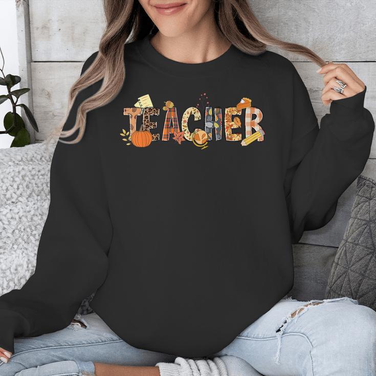 Teacher Thanksgiving Women Autumn Fall Halloween Pumpkin Tee Unisex Sweatshirt, funny design Teacher Thanksgiving Women Autumn Fall Halloween Pumpkin Tee Unisex Sweatshirt, funny design
