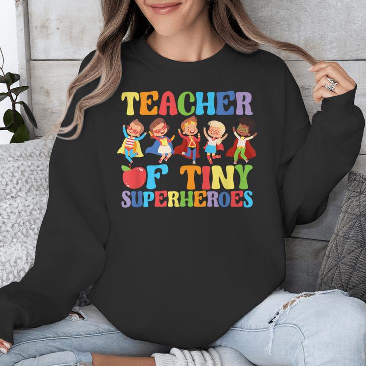 Teacher Of Tiny Superheroes Teach 100th Day Of School Unisex Sweatshirt, funny design Teacher Of Tiny Superheroes Teach 100th Day Of School Unisex Sweatshirt, funny design