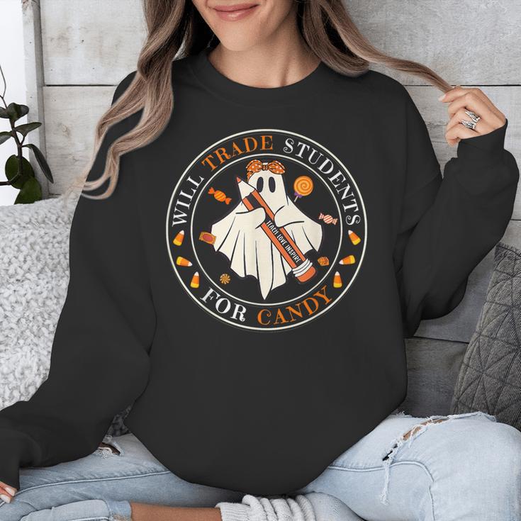 Teacher Will Trade Students For Candy Easy Halloween Costume Unisex Sweatshirt, funny design Teacher Will Trade Students For Candy Easy Halloween Costume Unisex Sweatshirt, funny design