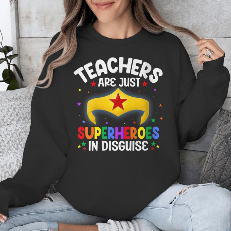 Teachers Are Just Superheroes In Disguise School Women Men Unisex Sweatshirt, funny design