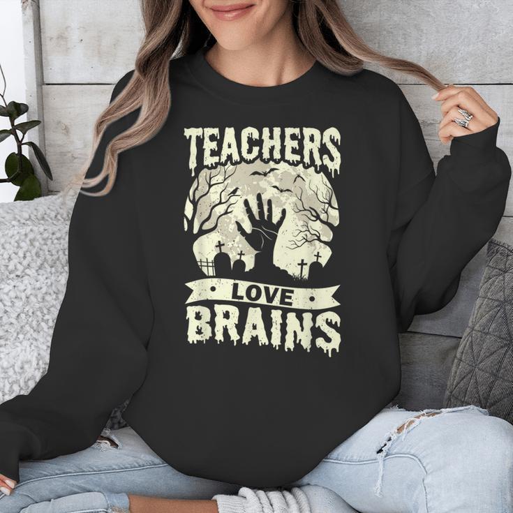 Teachers Love Brains Halloween Costume Boo Trick Teach Unisex Sweatshirt, funny design Teachers Love Brains Halloween Costume Boo Trick Teach Unisex Sweatshirt, funny design