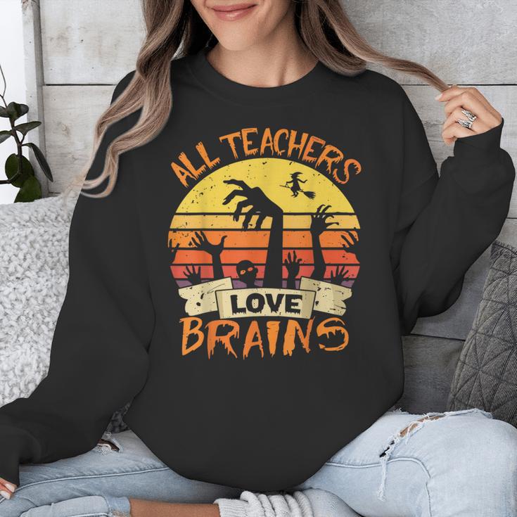 All Teachers Love Brains Shirt Halloween Teachers Unisex Sweatshirt, funny design All Teachers Love Brains Shirt Halloween Teachers Unisex Sweatshirt, funny design