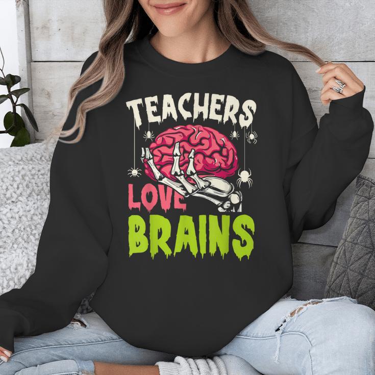 Teachers Love Brains Skeleton Halloween Teacher Funny Unisex Sweatshirt, funny design Teachers Love Brains Skeleton Halloween Teacher Funny Unisex Sweatshirt, funny design