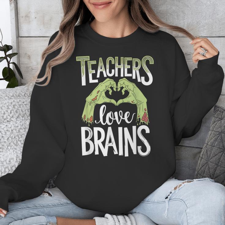 Teachers Love Zombie Teacher Halloween Fun Unisex Sweatshirt, funny design