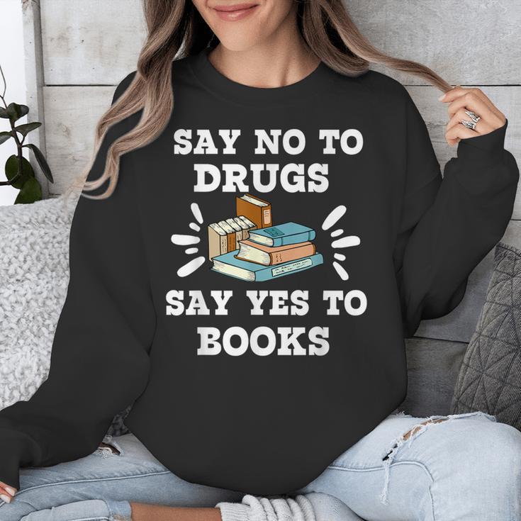 Teachers Red Ribbon Week Say No To Drugs Say Yes To Books Unisex Sweatshirt, funny design Teachers Red Ribbon Week Say No To Drugs Say Yes To Books Unisex Sweatshirt, funny design