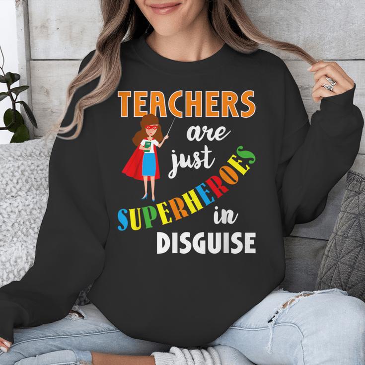 Teachers Are Superheroes Graduation School Teachers Unisex Sweatshirt, funny design