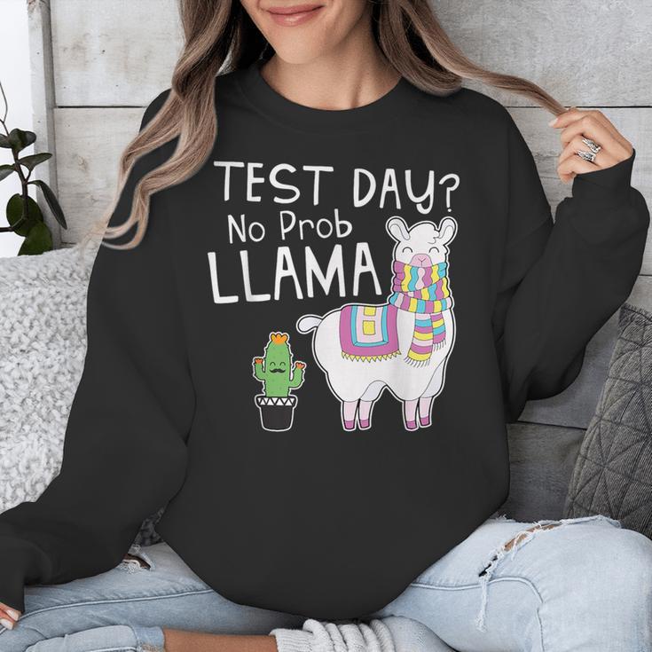 Teachers Testing Day Test Day No Prob Llama Teacher Unisex Sweatshirt, funny design Teachers Testing Day Test Day No Prob Llama Teacher Unisex Sweatshirt, funny design