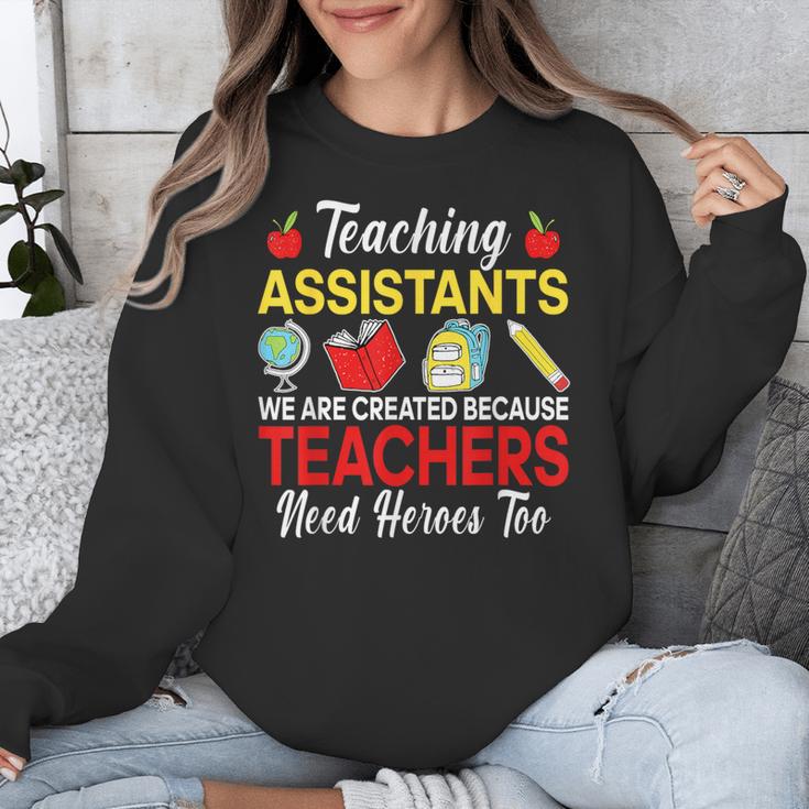 Teaching Assistant Because Teachers Need Heroes Too Cute Unisex Sweatshirt, funny design Teaching Assistant Because Teachers Need Heroes Too Cute Unisex Sweatshirt, funny design