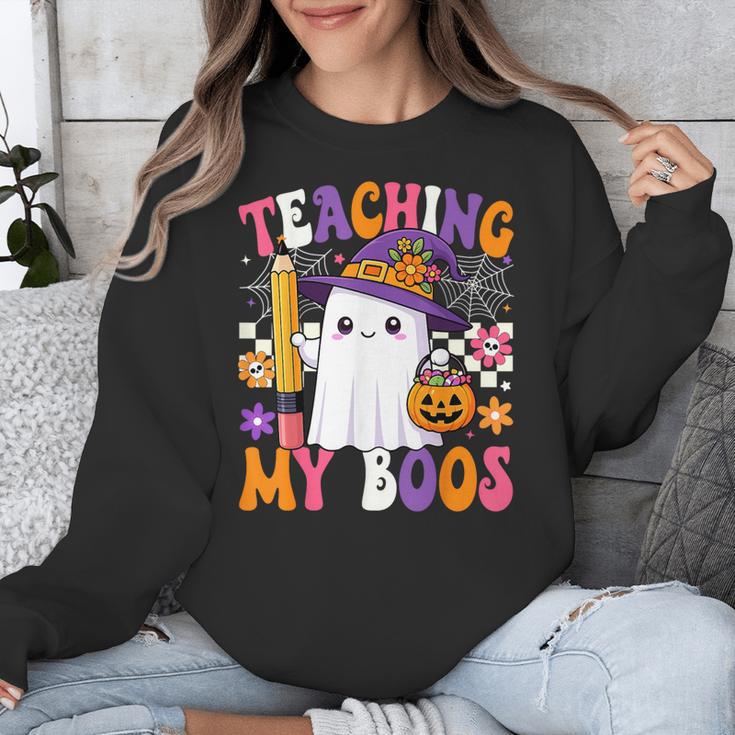 Teaching My Boos Ghost Teacher Cute Pencil Halloween Teacher Unisex Sweatshirt, funny design Teaching My Boos Ghost Teacher Cute Pencil Halloween Teacher Unisex Sweatshirt, funny design