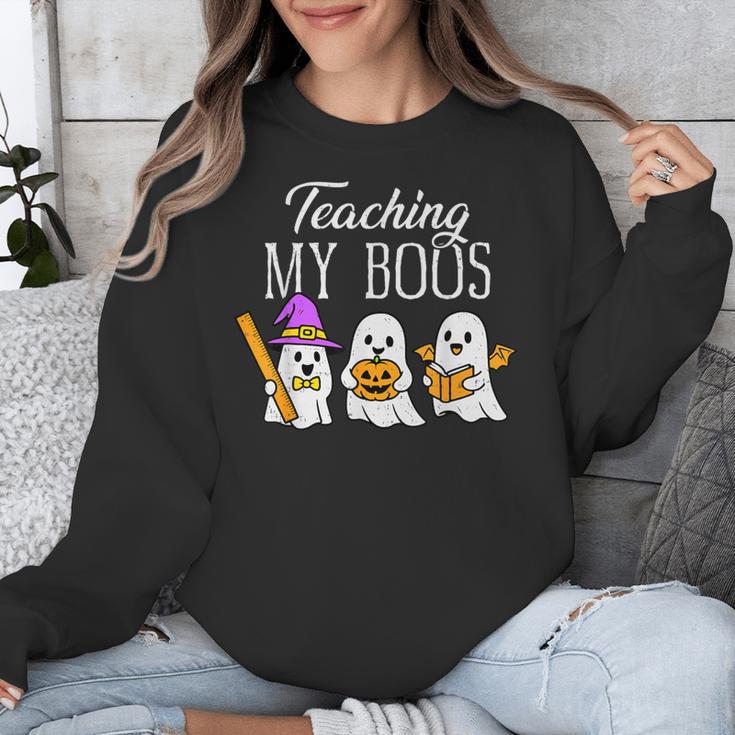 Teaching My Boos Ghost Teacher Halloween Spooky Educator Unisex Sweatshirt, funny design Teaching My Boos Ghost Teacher Halloween Spooky Educator Unisex Sweatshirt, funny design