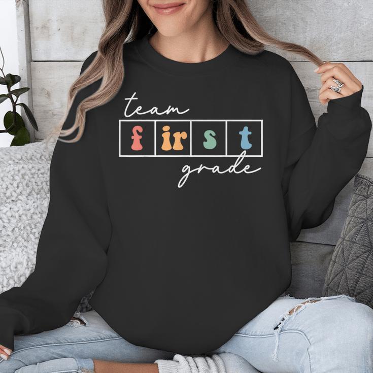 Team First Grade Back To School 1st Grade Teacher Kids Cute Unisex Sweatshirt, First Grade Teacher Gifts, funny design