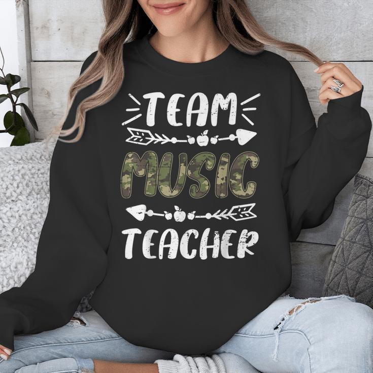 Team Music Teacher Camo Teacher Student Back To School Unisex Sweatshirt, funny design Team Music Teacher Camo Teacher Student Back To School Unisex Sweatshirt, funny design