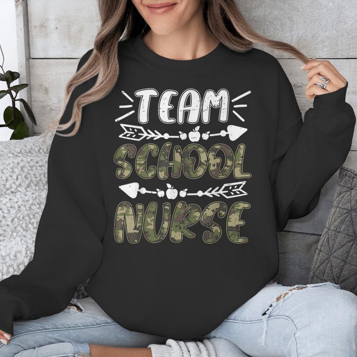 Team School Nurse Camo Teacher Student Back To School For Men Women Unisex Sweatshirt, funny design Team School Nurse Camo Teacher Student Back To School For Men Women Unisex Sweatshirt, funny design